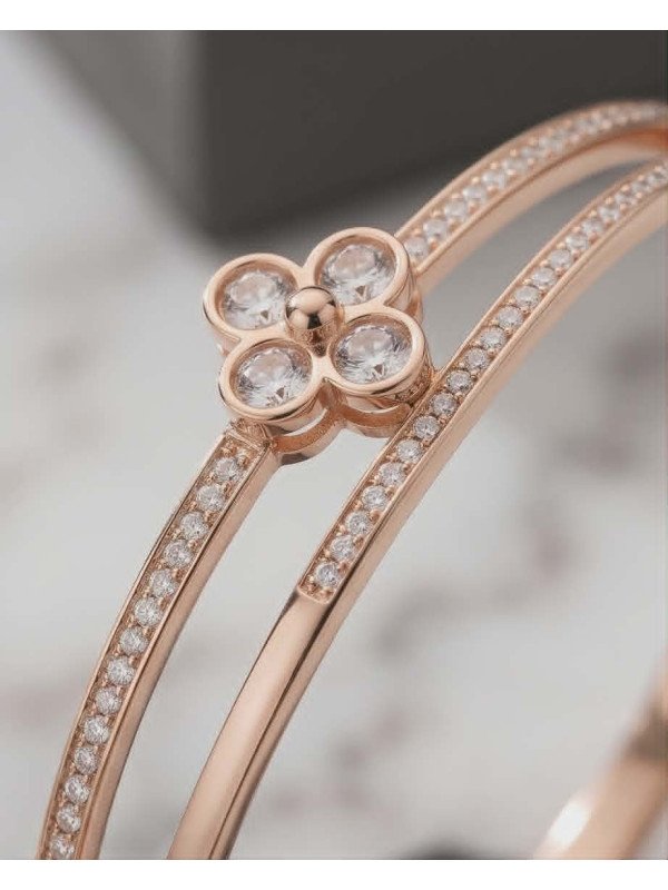 Bracelet Jonc Croisé Double Couche