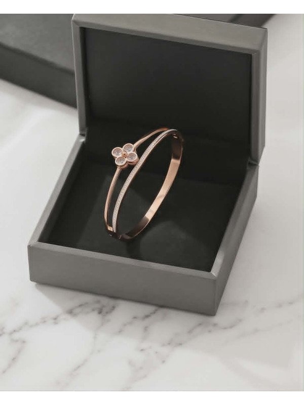 Bracelet Jonc Croisé Double Couche