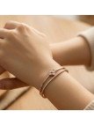 Bracelet Jonc Croisé Double Couche