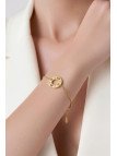 Bracelet chiffre romain creux rond Or