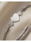 Bracelet Cœur Fil Torsadé Argent