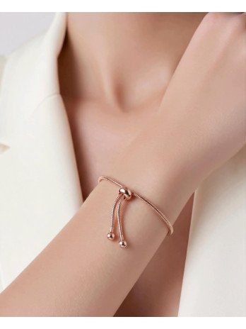 Bracelet Chaîne Serpent rose