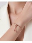 Bracelet Chaîne Serpent rose