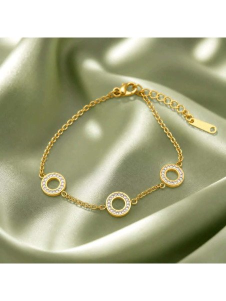 Bracelet à Charme Circulaire Doré