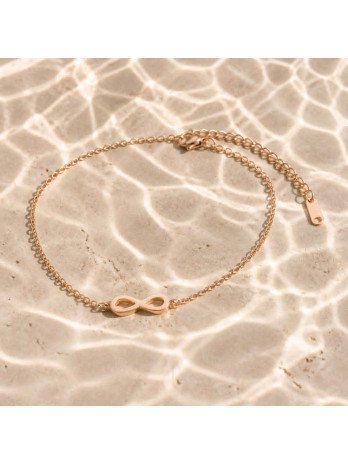 Bracelet Symbole Infini Rose
