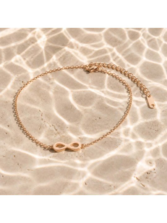 Bracelet Symbole Infini Rose
