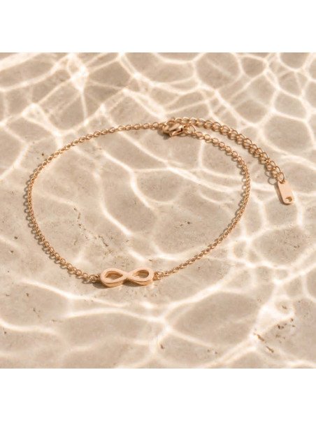 Bracelet Symbole Infini Rose