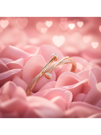 Bracelet Jonc En Forme De Clou Or
