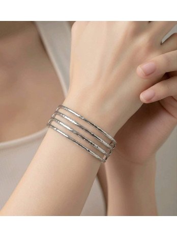 Bracelet Manchette En Acier Inoxydable Arg