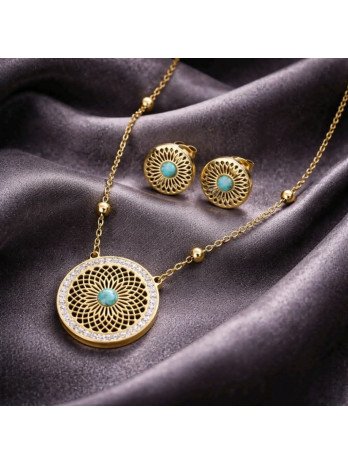Bijoux Ethniques Collier Et Boucles Oreilles
