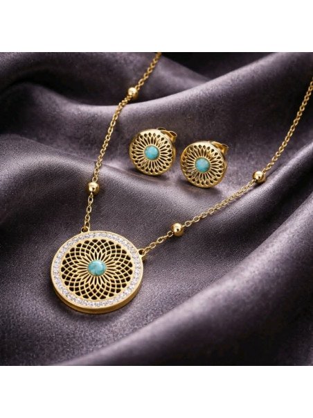 Bijoux Ethniques Collier Et Boucles Oreilles