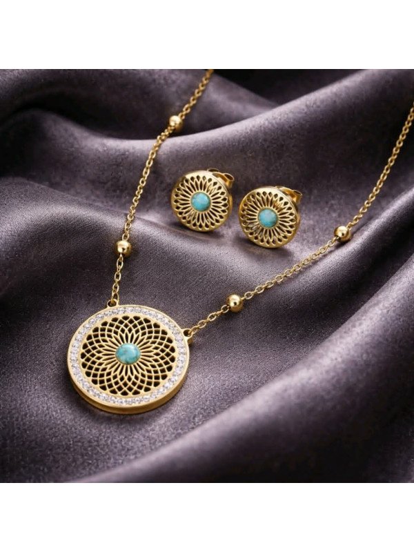 Bijoux Ethniques Collier Et Boucles Oreilles