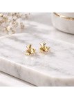 Boucle d'oreille 3 papillon or