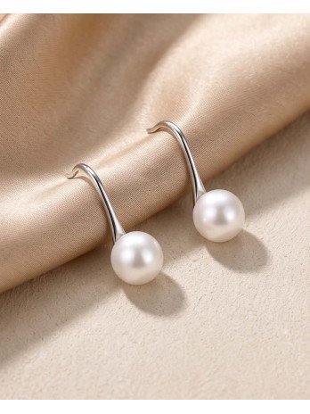Pendante perle blanche