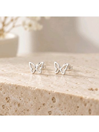 Papillon ajouré argent