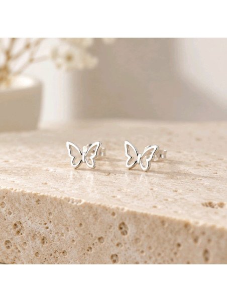 Papillon ajouré argent