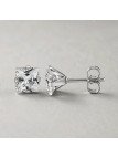 Puce carré argent blanc 6mm