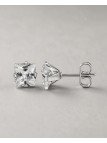 Puce carré argent blanc 3mm